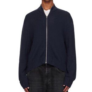 BNWT AW24 ACNE STUDIOS DISTRESSED ZIP CARDIGAN L